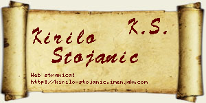 Kirilo Stojanić vizit kartica
